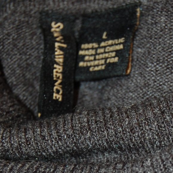 Susan Lawrence 100% Acrylic Grey Turtleneck Sweater Dress Size Large - Picture 8 of 10